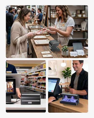 MUNBYN IMC26 Counterfeit Bill Detector, Money Checker with Dual UV LED Light for Credit Card & ID Detection, Suitable for All Currencies, Auto On/Off, Rechargeable Battery, Suitable for Outdoor Use in Saudi Arabia
