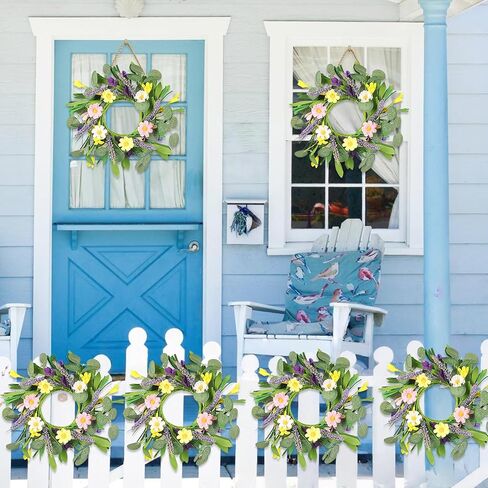 8 قطع من أكاليل شموع الربيع، إكليل زهور الأقحوان الاصطناعي الصغير مقاس 3.6 بوصة للشموع الدعامة، تزيين خزانة المطبخ في الربيع والصيف، ديكور الطاولة، حامل شمعدان لحفلات الزفاف in Kuwait