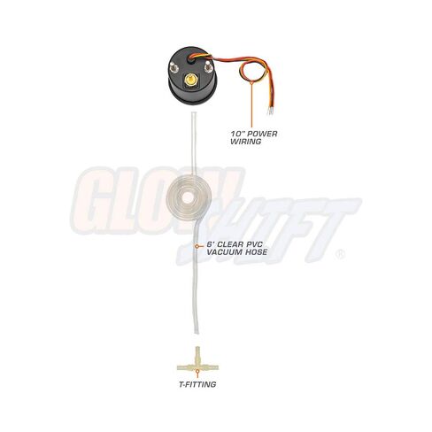 طقم قياس فراغ GlowShift White 7 ألوان - يتضمن خرطوم ميكانيكي وتركيب T - قرص أبيض - عدسة شفافة - 2-1/16 بوصة 52 مم in Saudi Arabia