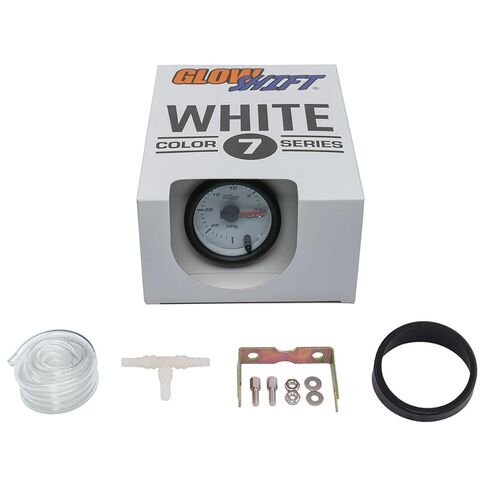 طقم قياس فراغ GlowShift White 7 ألوان - يتضمن خرطوم ميكانيكي وتركيب T - قرص أبيض - عدسة شفافة - 2-1/16 بوصة 52 مم in Saudi Arabia