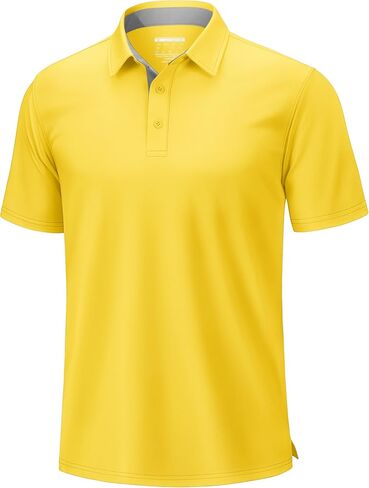 MAGCOMSEN Mens Polo Shirts Short Sleeve Cooling Casual Cotton Golf Polos Pique Moisture Wicking Golf Shirt for Men in Saudi Arabia