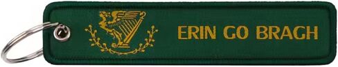 Pinstant Erin go Bragh Braugh Ireland Forever Eire Irish Pride Love Saint Patrick's Battalion Flag Mexican American War Keychain Key Tag Chain Fob Ring in Kuwait