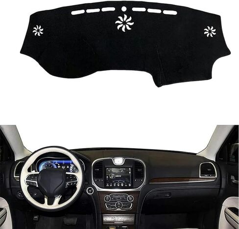 Anti-Slip Mat Dashboard Cover Pad Interior Mat for Chrysler 300 300C 2011-2022 Black Dash Mat Dashboard Cover in Kuwait