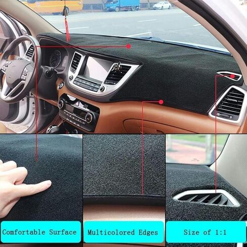 Anti-Slip Mat Dashboard Cover Pad Interior Mat for Chrysler 300 300C 2011-2022 Black Dash Mat Dashboard Cover in Saudi Arabia