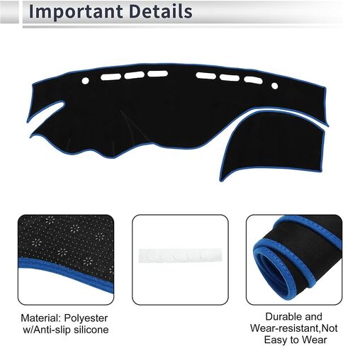 Interior Dashboard Cover for Infiniti Q50 2014-2024 Non-Slip Dash Cover Mat Polyester Silicone in Saudi Arabia