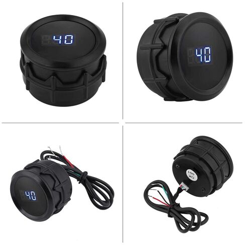 KIMISS Digital Water Temp Gauge, 2 Inch 52mm Blue LED Digital Water Temperature Gauge Kit with Temp Sensor Black for Car & Truck in Kuwait