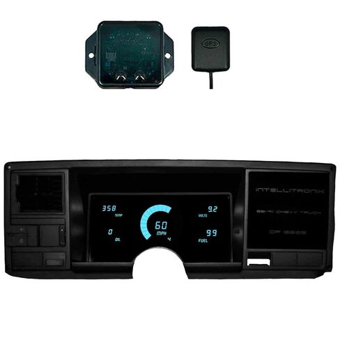 1988-1991 Chevy GM Truck LED Digital Gauge Cluster, LEDs, Direct Replacement Dash Panel w/GPS Speedometer, Oil Pressure & Temp Senders Included (Teal) in Kuwait
