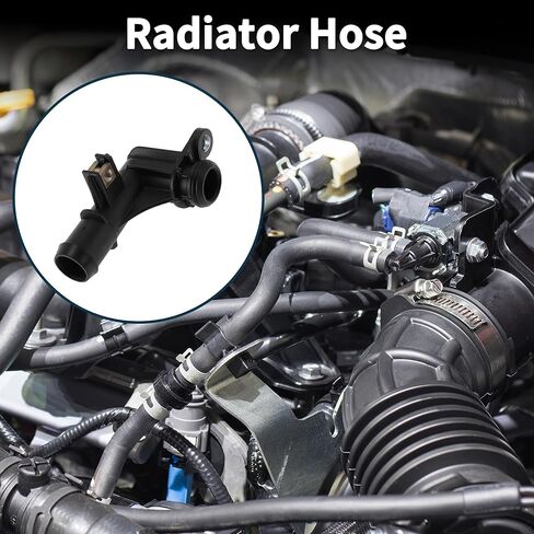 Radiator Hose Heater Hose for Land Rover for Range Rover Velar 2017 - Present No.LR092130/LR122821 Plastic Outlet Water Pipe Black 1 Pc in Kuwait