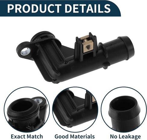 Radiator Hose Heater Hose for Land Rover for Range Rover Velar 2017 - Present No.LR092130/LR122821 Plastic Outlet Water Pipe Black 1 Pc in Kuwait
