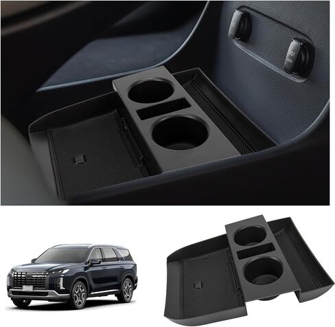 Carwiner Lower Center Console Organizer Tray Compatible with 2019-2024 2025 Hyundai Palisade Accessories with Cup Holder Insert Secondary Box Storage Accessories in Kuwait