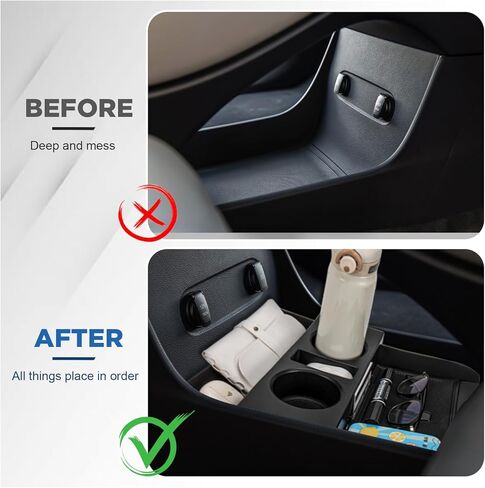 Carwiner Lower Center Console Organizer Tray Compatible with 2019-2024 2025 Hyundai Palisade Accessories with Cup Holder Insert Secondary Box Storage Accessories in Kuwait