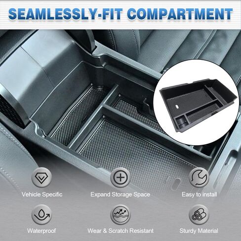 Center Console Organizer, Automotive Center Console Organizer, Compatible with Honda CRV CR-V Hybrid EX EX-L LX SE Sport Touring 2023-2025, 1 pc Black in Saudi Arabia