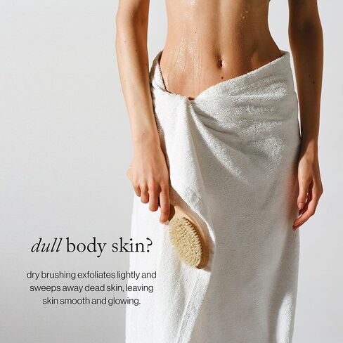 goop Beauty Dry Brush | Exfoliating & Detoxifying for Dry Skin | Wooden Brush with Natural Biodegradable Sisal Fibers | Sweeps Away Dead Skin Cells for Luminous, Smooth Skin | FSC-Certified in Kuwait