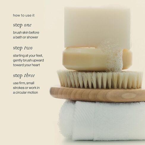 goop Beauty Dry Brush | Exfoliating & Detoxifying for Dry Skin | Wooden Brush with Natural Biodegradable Sisal Fibers | Sweeps Away Dead Skin Cells for Luminous, Smooth Skin | FSC-Certified in Kuwait