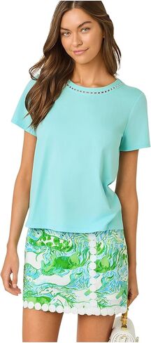 Lilly Pulitzer Womens Clairmont Pearl Knit Top in Saudi Arabia