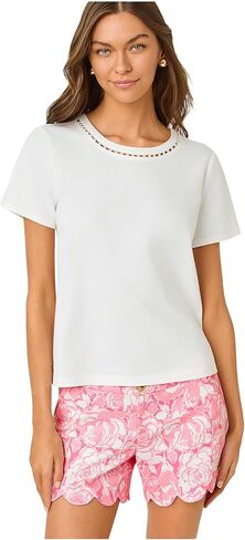 Lilly Pulitzer Womens Clairmont Pearl Knit Top in Saudi Arabia