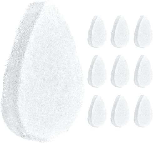 10 Pack Facial Sponge for Daily Cleansing and Gentle Exfoliating - Buff Puff Style Exfoliating Pads for Removing Dead Skin, Dirt and Makeup - Reusable Puf, Made in The USA in Kuwait