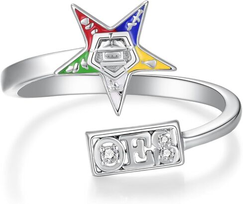 Order of The Eastern Star Ring 925 Sterling Silver OES Rings for Women OES Symbol Jewelry Gifts for Women in Kuwait