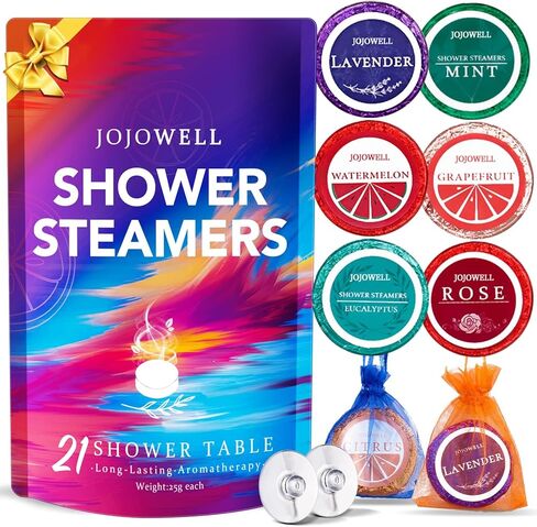 Shower Steamers Aromatherapy - 21Pcs Pure Essential Oil Shower Bombs Gifts for Women, Nasal Relief, Self Care, Birthday Gifts for Women, Gifts for Mom in Kuwait