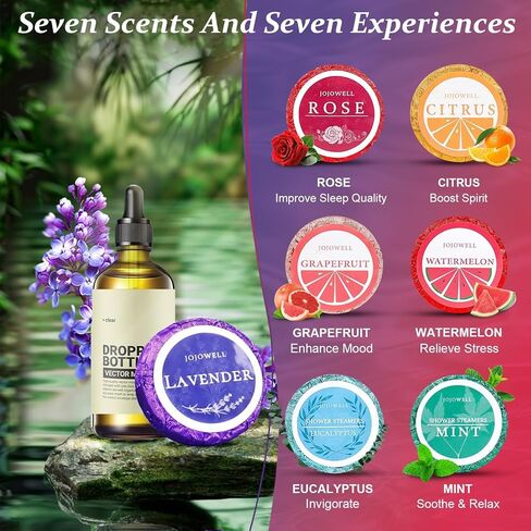 Shower Steamers Aromatherapy - 21Pcs Pure Essential Oil Shower Bombs Gifts for Women, Nasal Relief, Self Care, Birthday Gifts for Women, Gifts for Mom in Kuwait