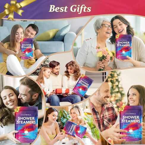 Shower Steamers Aromatherapy - 21Pcs Pure Essential Oil Shower Bombs Gifts for Women, Nasal Relief, Self Care, Birthday Gifts for Women, Gifts for Mom in Kuwait