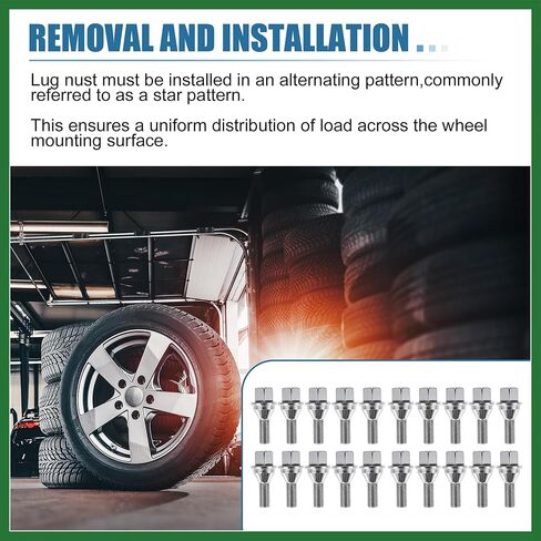 Motoforti 20 Pcs Car Wheel Lug Bolts Replace No.6511051AA for Jeep Compass 2.4L 2017-2023 for Jeep Cherokee M12x1.25 Wheel Studs Wheel Bolts for Wheel Spacers Long-lasting in Saudi Arabia