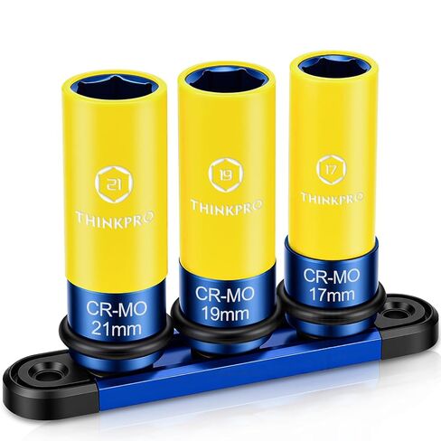 1/2" Drive Impact Lug Nut Socket|17mm Non Marring Lug Nut Sockets, Scratch FreeThin Wall Protective Wheel Socket (CR-MO) in Kuwait