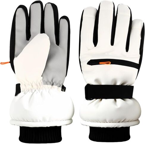 Winter Ski Gloves for Men Women, Waterproof Touchscreen Ski Gloves with Zipper Pocket for Cycling, Skiing, Snowboarding, Hiking in Kuwait