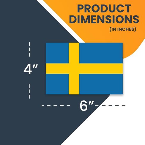Magnet Me Up: Sweden Swedish Flag Car Magnet - 4x6 Inches - Heavy-Duty Automotive Magnet for Car, Truck, SUV - Show Scandinavian Pride - Perfect for Vehicles in Saudi Arabia