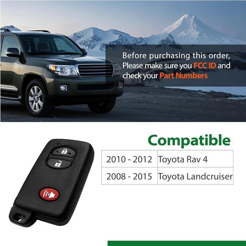 استبدال لـ 2009 2010 2011 2012 2013 2014 2015 القرب الذكي Toyota Rav4 Landcruiser GNE 271451-6601 مفتاح لوحة Fob HYQ14AEM 315MHz 3 أزرار in Kuwait