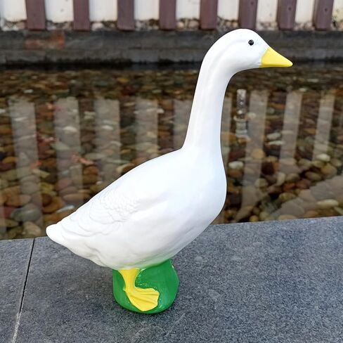 Asixxsix Goose Statue, Resin Goose Figurine Garden Goose Sculpture, Animal Statue, Duck Sculpture, Duck Garden Statues Art Decor Ornament for Yard Home Garden Patio in Saudi Arabia