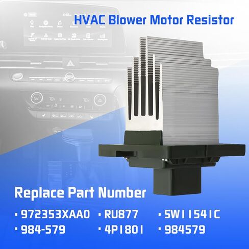 HVAC Blower Motor Resistor Compatible with Hyundai 2011-2020 Elantra, Equus and Genesis, Compatible with Kia 2014-2018 Fortes and Forte5, Forte Koup, Sorento, Replacement for 972353XAA0, 984-579 in Kuwait
