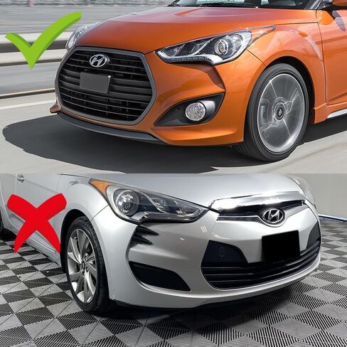 جناح مقسم للشفاه من ألياف الكربون الحقيقية اللامعة على طراز STP من Stay-Tuned متوافق مع موديلات Hyundai Veloster Turbo 2013-2017، قطع غيار الملحقات الخارجية in Kuwait