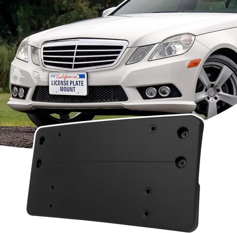 Heavy-Duty ABS Front License Plate Bracket Compatible with 2013 2012 2011 2010 Mercedes-Benz E350 Sedan, Rust-Proof Car Tag Frame with Mounting Screws, Quick Install License Plate Holder in Kuwait