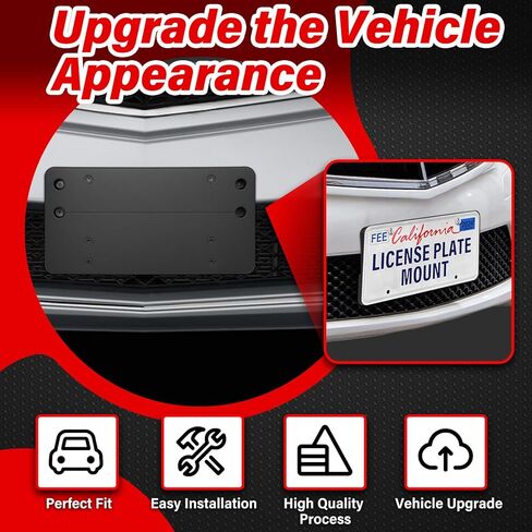 Heavy-Duty ABS Front License Plate Bracket Compatible with 2013 2012 2011 2010 Mercedes-Benz E350 Sedan, Rust-Proof Car Tag Frame with Mounting Screws, Quick Install License Plate Holder in Kuwait