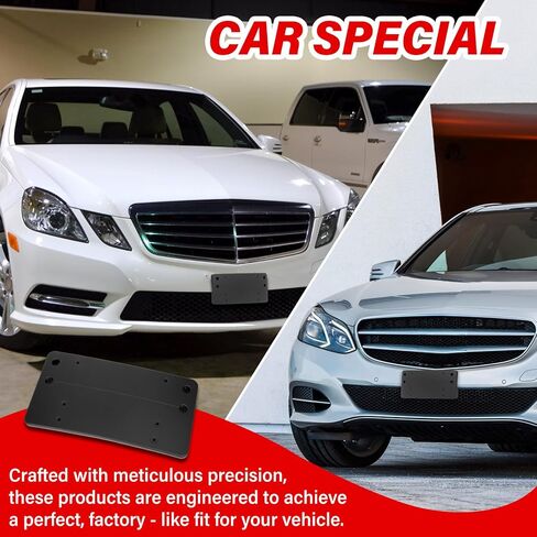 Heavy-Duty ABS Front License Plate Bracket Compatible with 2013 2012 2011 2010 Mercedes-Benz E350 Sedan, Rust-Proof Car Tag Frame with Mounting Screws, Quick Install License Plate Holder in Kuwait