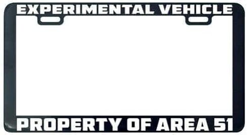 Experimental Vehicle Property of Area 51 UFO Alien License Plate Frame Holder in Saudi Arabia