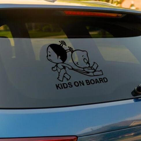 ملصقات لافتة للأطفال على متن الطائرة، علامة أمان عالية الكثافة، ملصقات لأقدام الطفل في السيارة، ملصقات علامات أمان للأطفال الرضع، تحذير سلامة للأطفال لنافذة ممتص الصدمات للسيارة (فضي ثلاثي الأبعاد) in Kuwait