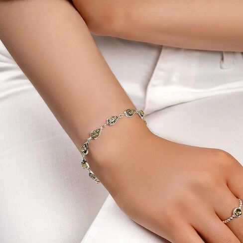HENRYKA Green Amber bracelet sterling silver, Healing stone bracelet, Crystal baltic amber jewelry, Green Bracelet, Boho Jewelry, Bridesmaid Jewellery gift in Saudi Arabia