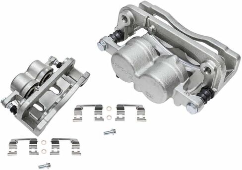 زوج تجميع فرجار الفرامل الأمامية للسائق وجانب الراكب لسيارة GMC Sierra 1500 يوكون شيفروليه سيلفرادو 1500 Classic 2007-2008 Tahoe Suburban 1500 Avalanche 18-4918 18-4919 in Saudi Arabia