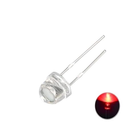 50-200PCS 5mm Straw Hat LED F5 Bright Light Emitting Diodes DIY Electronic Kit(100PCS-Red) in Saudi Arabia