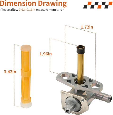 Fuel Valve Petcock Assembly w/Line For Honda Electric Start 450 TRX450ER TRX450R 2004-2007 16956-HP1-000 in Saudi Arabia