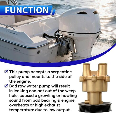 8M0137216 8M0139995 Upgraded Sea Impeller Water Pump Compatible with Mercury Mercruiser Quicksilver MCM/MIE MPI 4.3L/ 5.0L/ 5.7L/ 6.2L, Replace for 8M0139995, 8M0137216, 46-862914T10, 46-8M0118067 in Kuwait