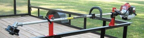 Jungle Jim's Patented Single Trimmer Rack for Open Trailers, ATVs & UTVs – Lockable, Adjustable, Heavy-Duty Steel Organizer – Fits Open & Enclosed Trailers – 2-Year Weld Warranty in Kuwait