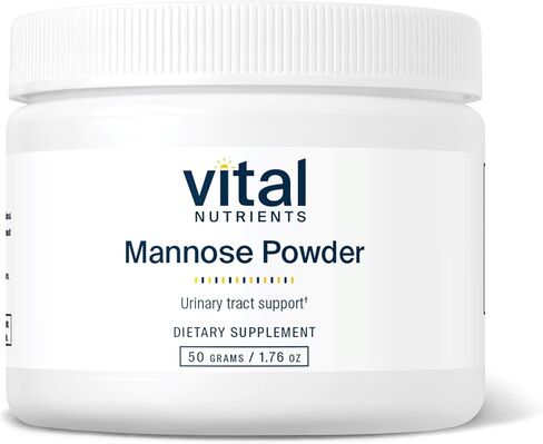 Vital Nutrients Mannose Powder 50g | Vegan D-Mannose Supplement for Urinary Tract and Bladder Support | Gluten, Dairy, Soy Free | Non-GMO | 25 Servings in Kuwait