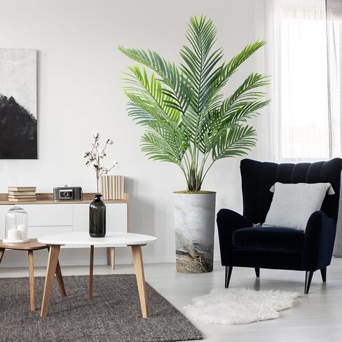 شجرة صناعية في زارع تأثير الجرانيت الحديث، شجرة حرير مطاطية وهمية لتزيين المنزل الداخلي والخارجي - بطول إجمالي 70 بوصة (وعاء نباتي بالإضافة إلى شجرة) in Kuwait