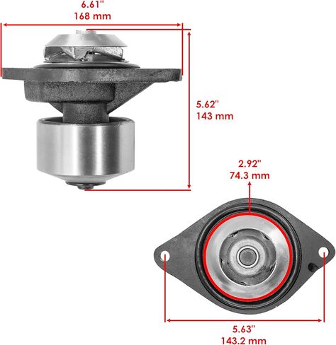 Caltric Water Pump Compatible with Case-IH 480F 480E 580E 580K 580L 580M 580SE 580SK 580SL Backhoe in Saudi Arabia