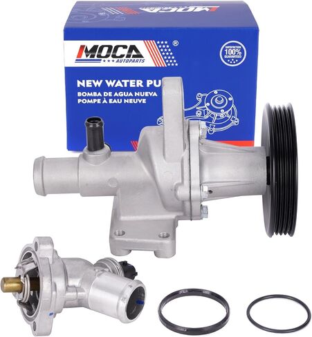 MOCA Water Pump & Thermostat Fit 2012-2015 for Chevrolet Spark 1.2L 1206CC 74Cu. In. l4 GAS DOHC Naturally Aspirated w/ 4 Rib Belt in Saudi Arabia