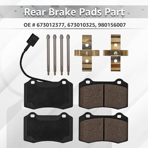 Brake Pads Rotors Kit Front & Rear Compatible with Maserati Ghibli Quattroporte 2014 2015 2016 Part# 673012041, 673010331, 980156013, 673012377, 673010325, 980156007, 670030935, 670031597 in Kuwait