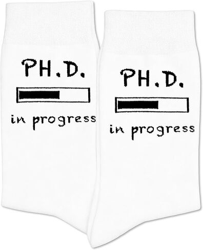 Ph.D. in Progress Socks Gift for PhD Students,Graduation,Birthday,Christmas. in Saudi Arabia